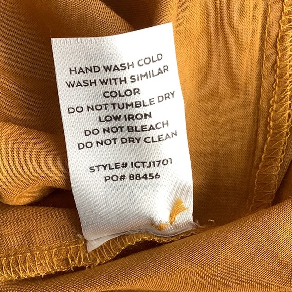 NWT Lulu’s In the Meadows Mustard Yellow Size  Medium Crochet Lace dress / top - Picture 11 of 11